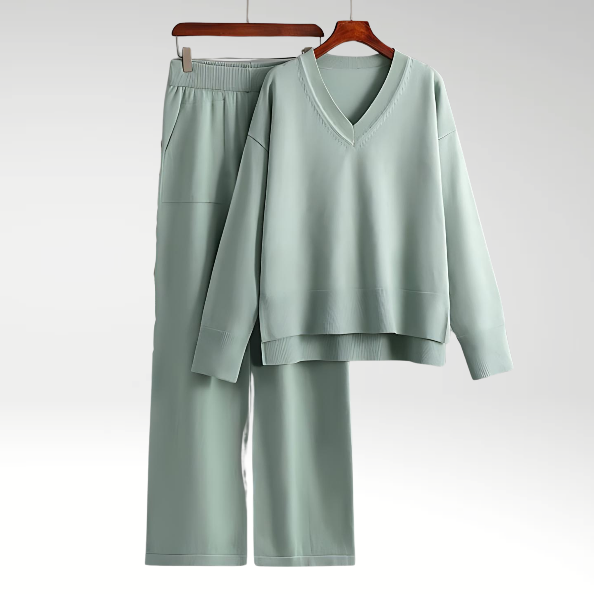 Reveré™ | Luxury V-neck Two-Piece Set