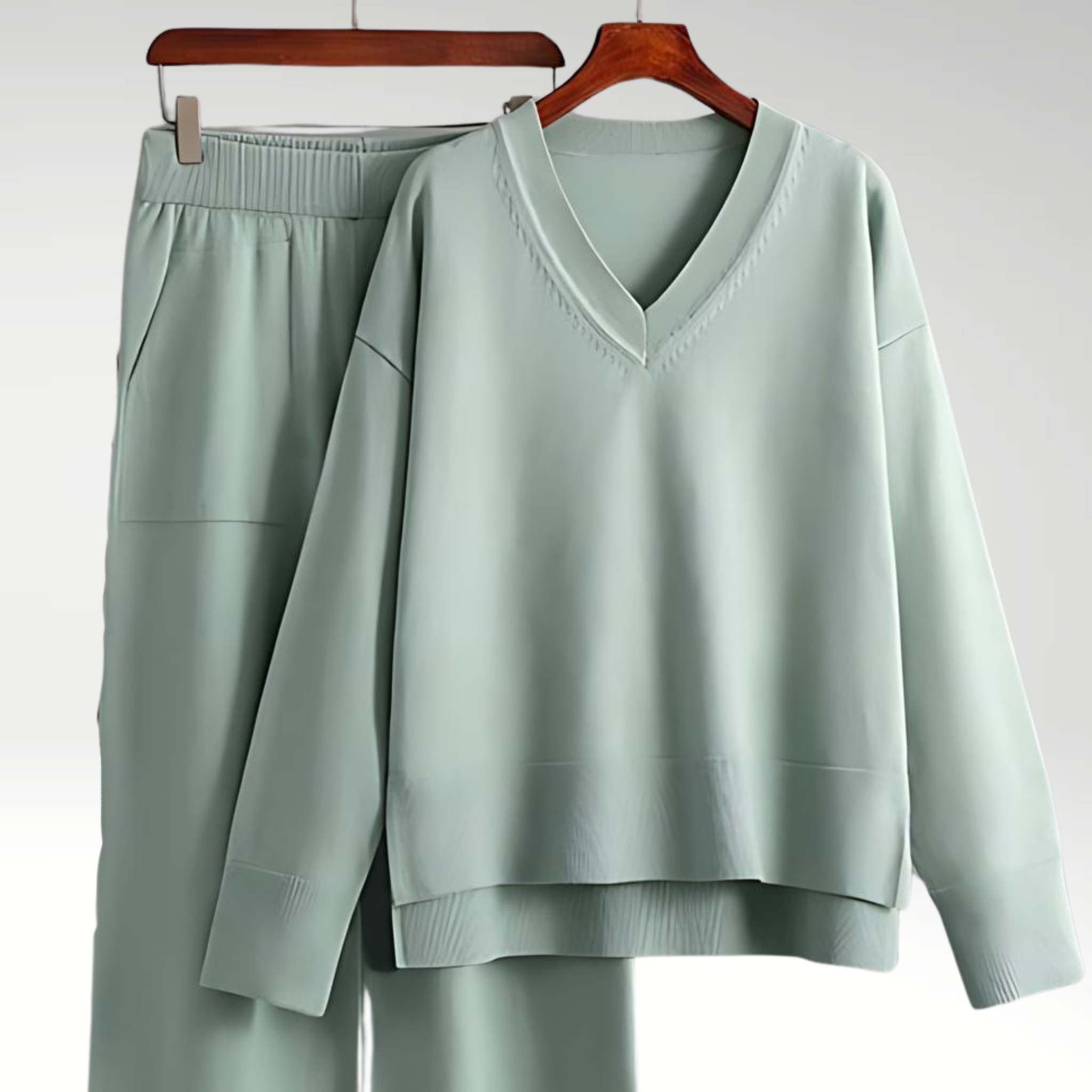 Reveré™ | Luxury V-neck Two-Piece Set