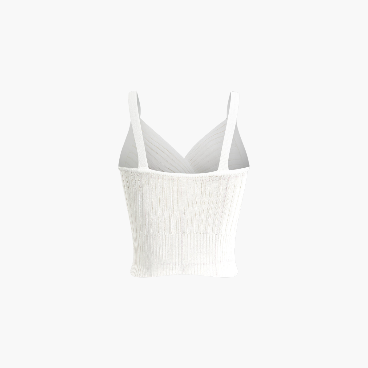 Reveré™ | Cropped Ribbed Cross-Neck Top