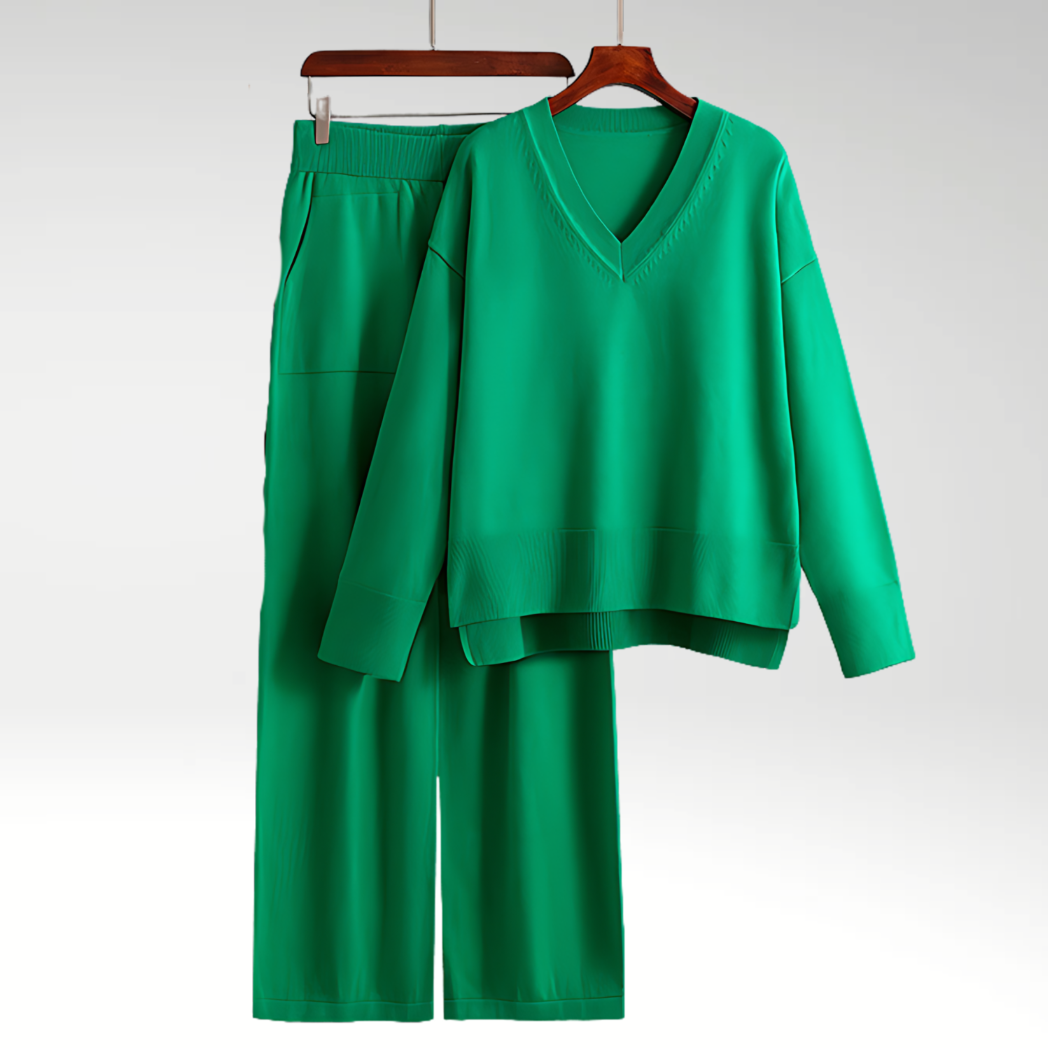 Reveré™ | Luxe Two-Piece V-Neck Set