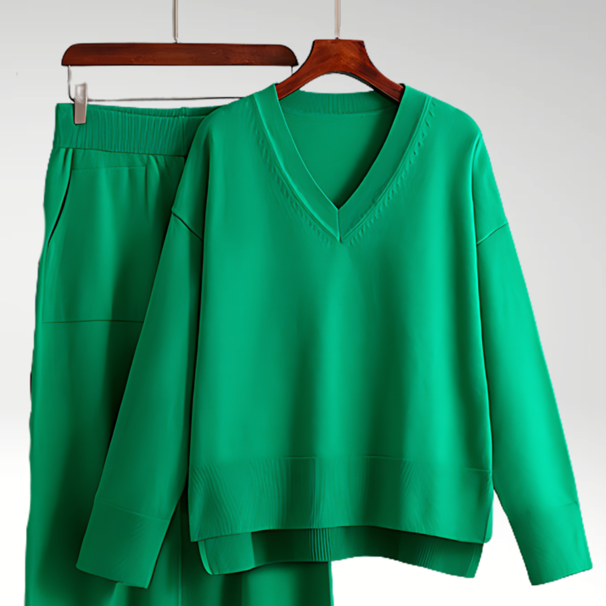 Reveré™ | Luxe Two-Piece V-Neck Set