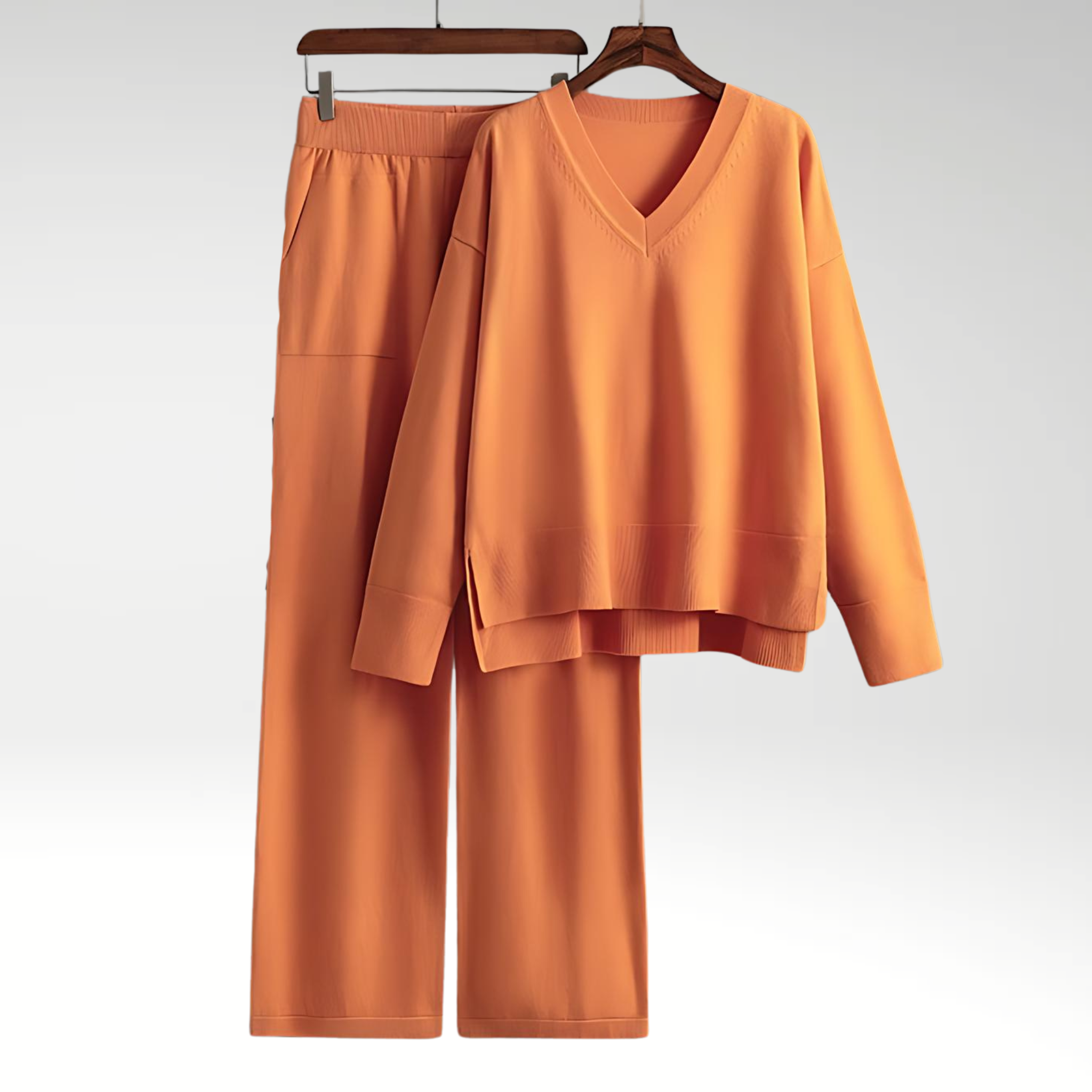 Reveré™ | Luxury V-neck Two-Piece Set