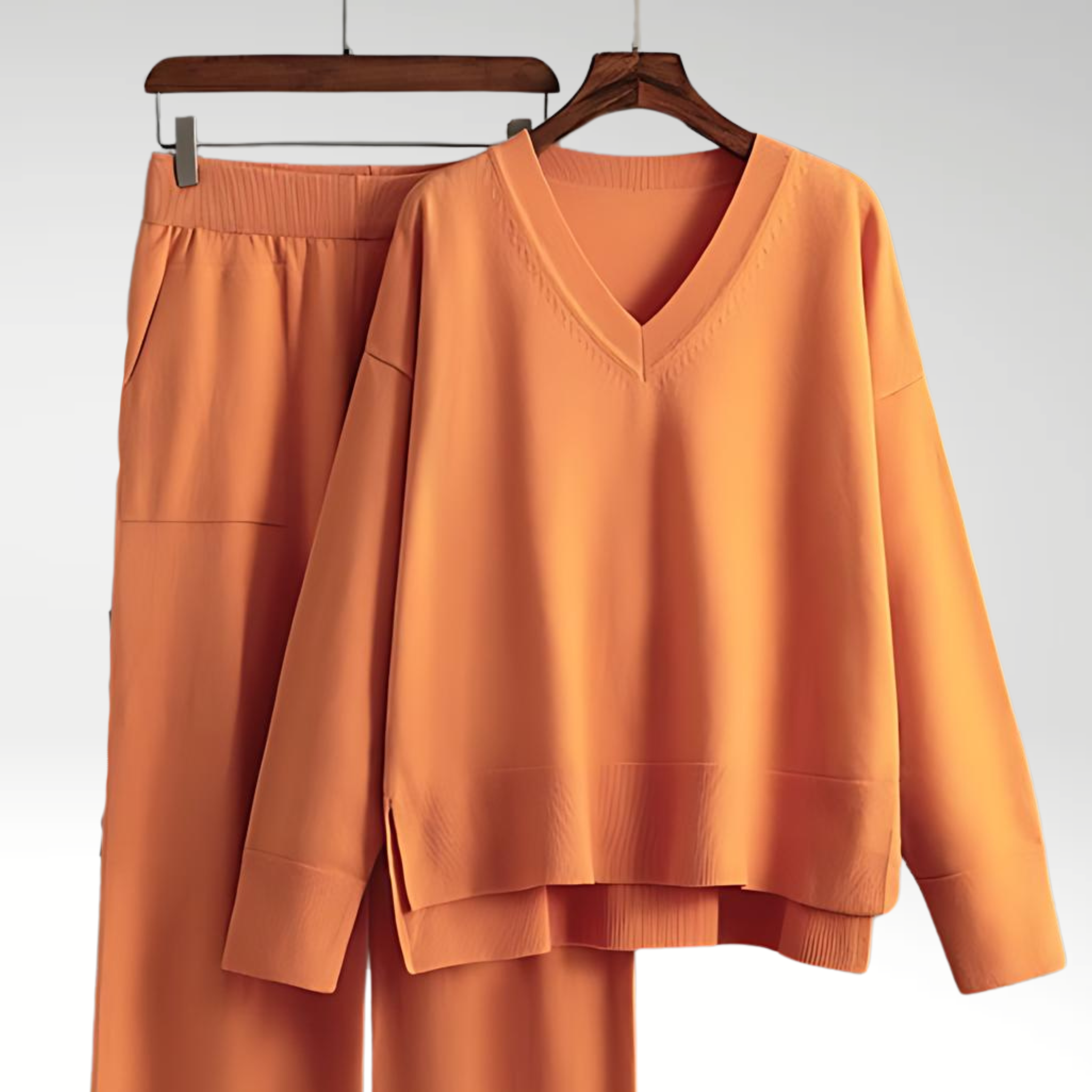 Reveré™ | Luxe Two-Piece V-Neck Set