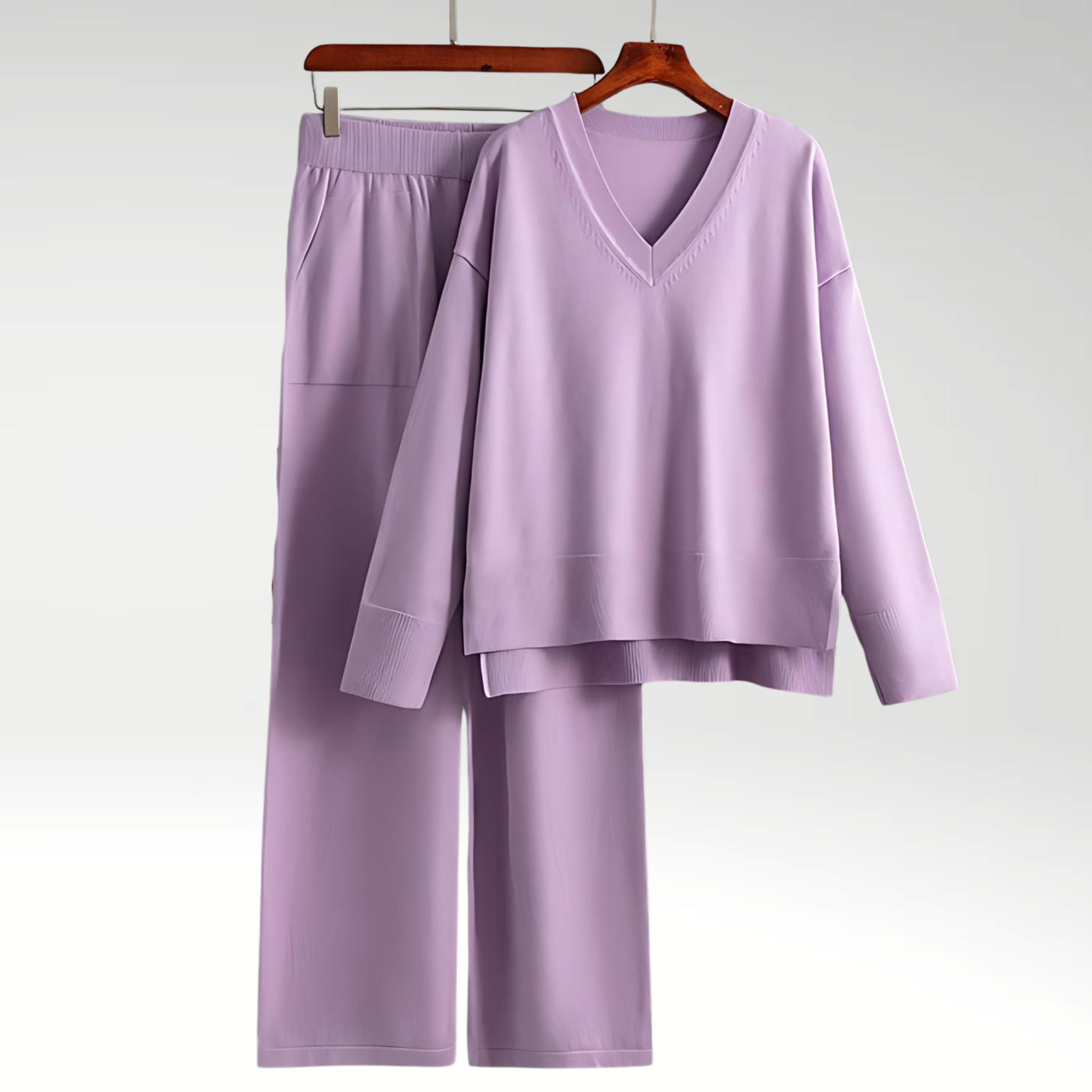 Reveré™ | Luxe Two-Piece V-Neck Set