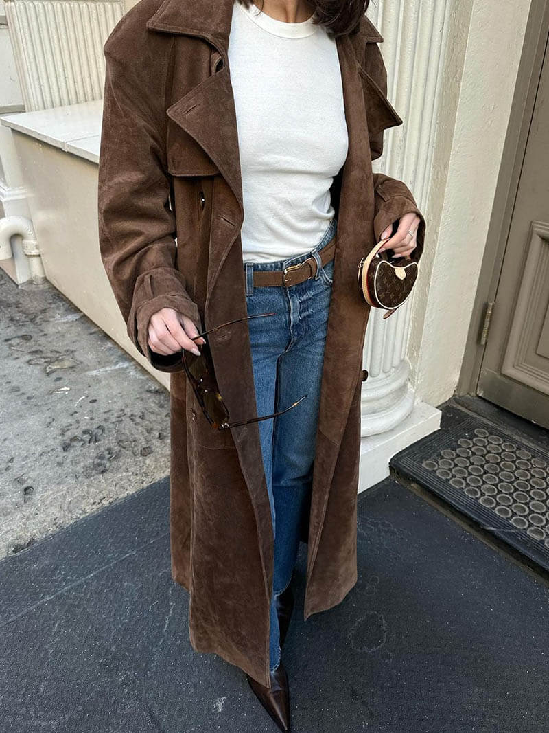 Reveré™ | Suede Trench Coat