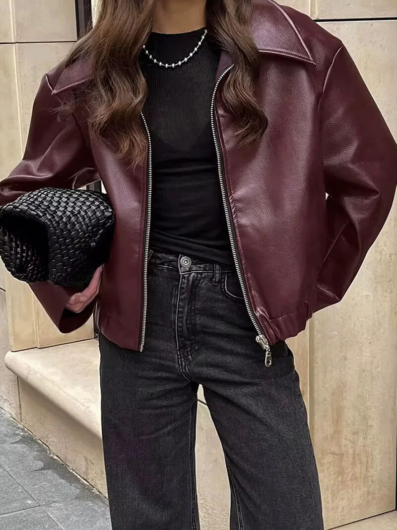 Reveré™ | Red Leather Jacket