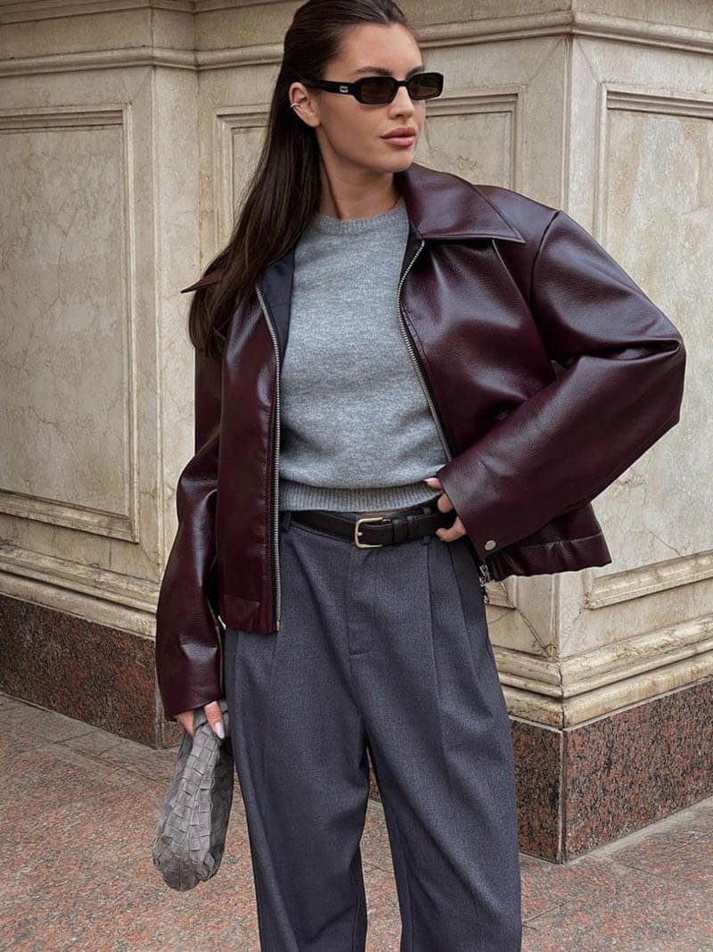 Reveré™ | Red Leather Jacket