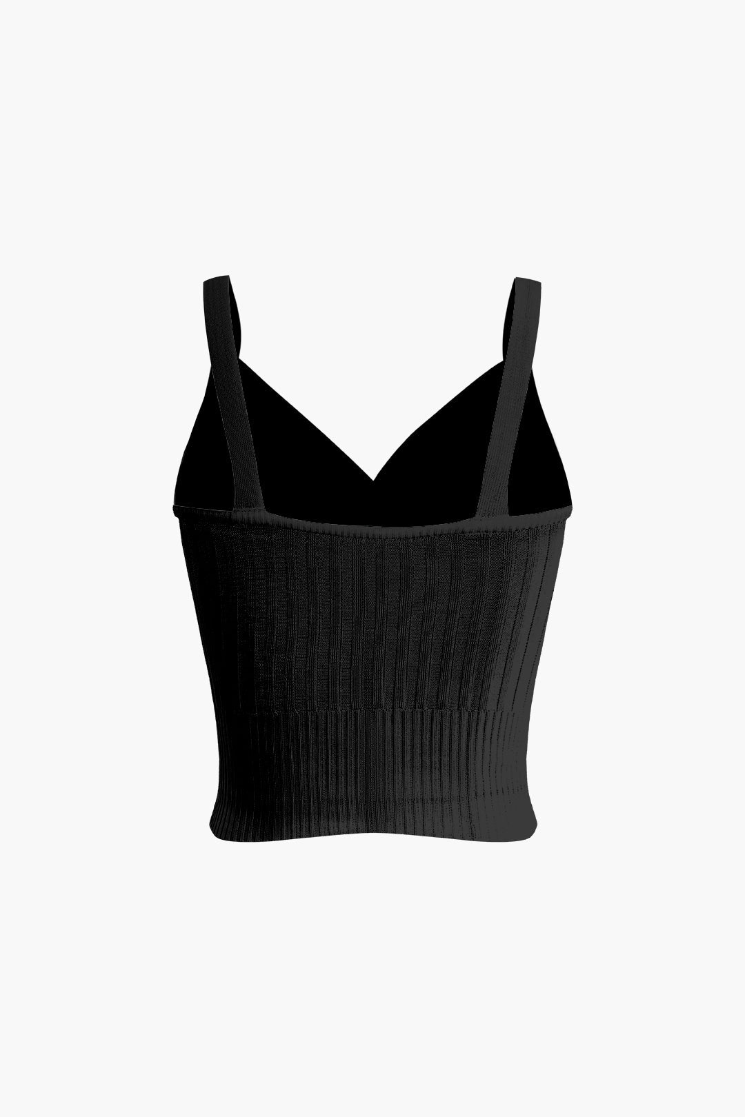 Reveré™ | Cropped Ribbed Cross-Neck Top