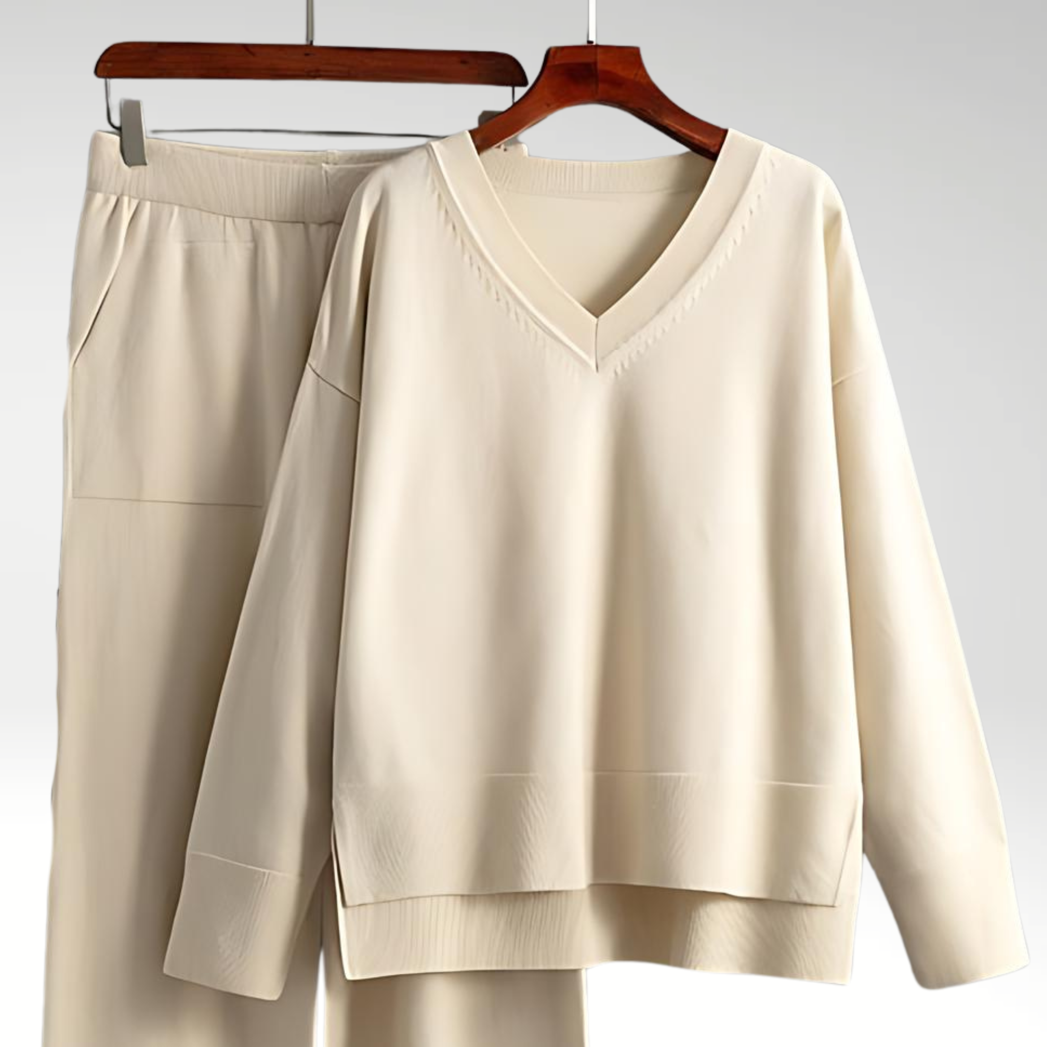 Reveré™ | Luxe Two-Piece V-Neck Set