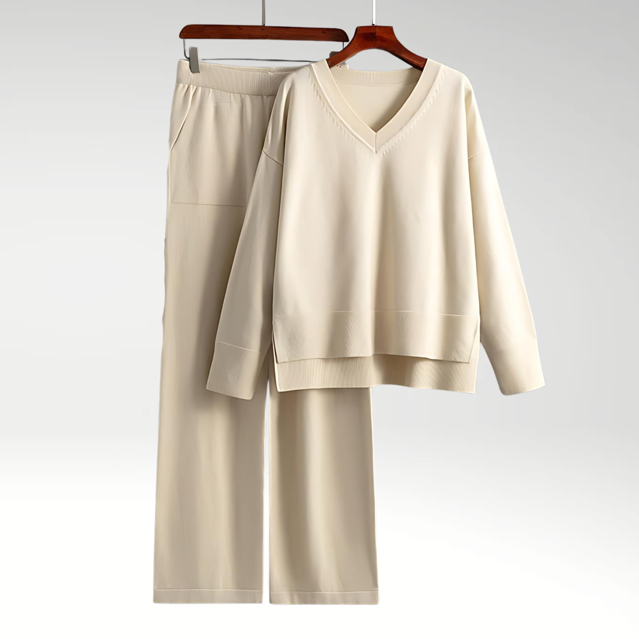 Reveré™ | Luxe Two-Piece V-Neck Set