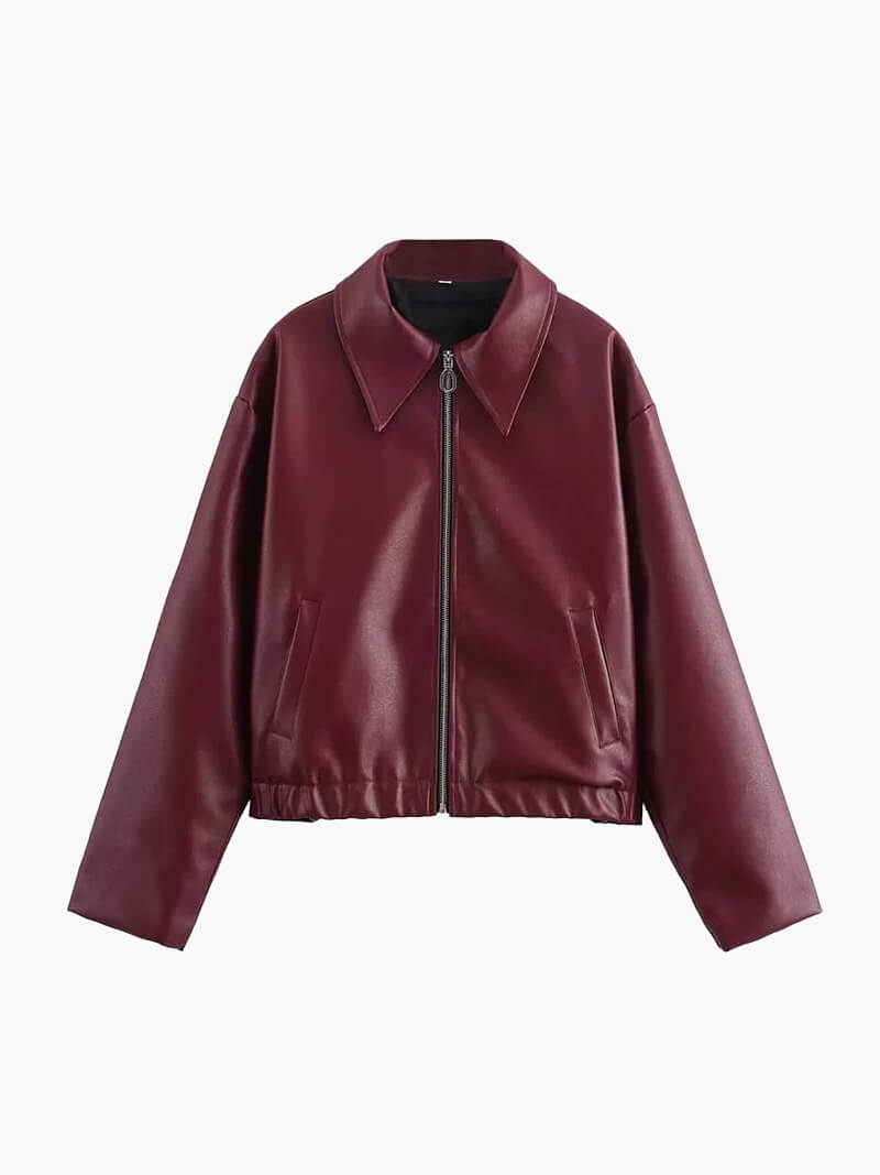 Reveré™ | Red Leather Jacket